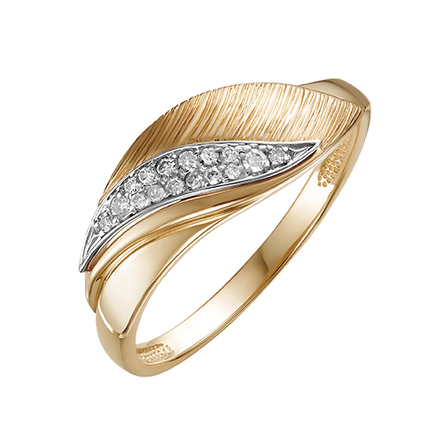 Кольцо, золото, фианит, К132-5785